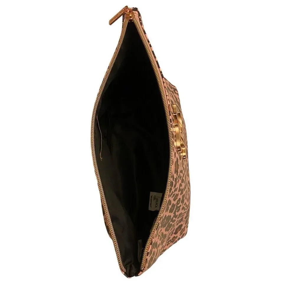 Juicy Couture Pink Animal Print Travel Cosmetics Bag‎ NWT